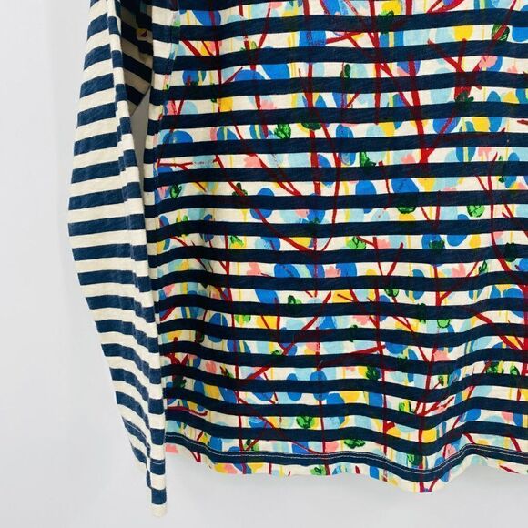 Michael De Feo for J. Crew Size XS Graffiti 3/4 Sleeve Striped Shirt Top - Picture 6 of 8